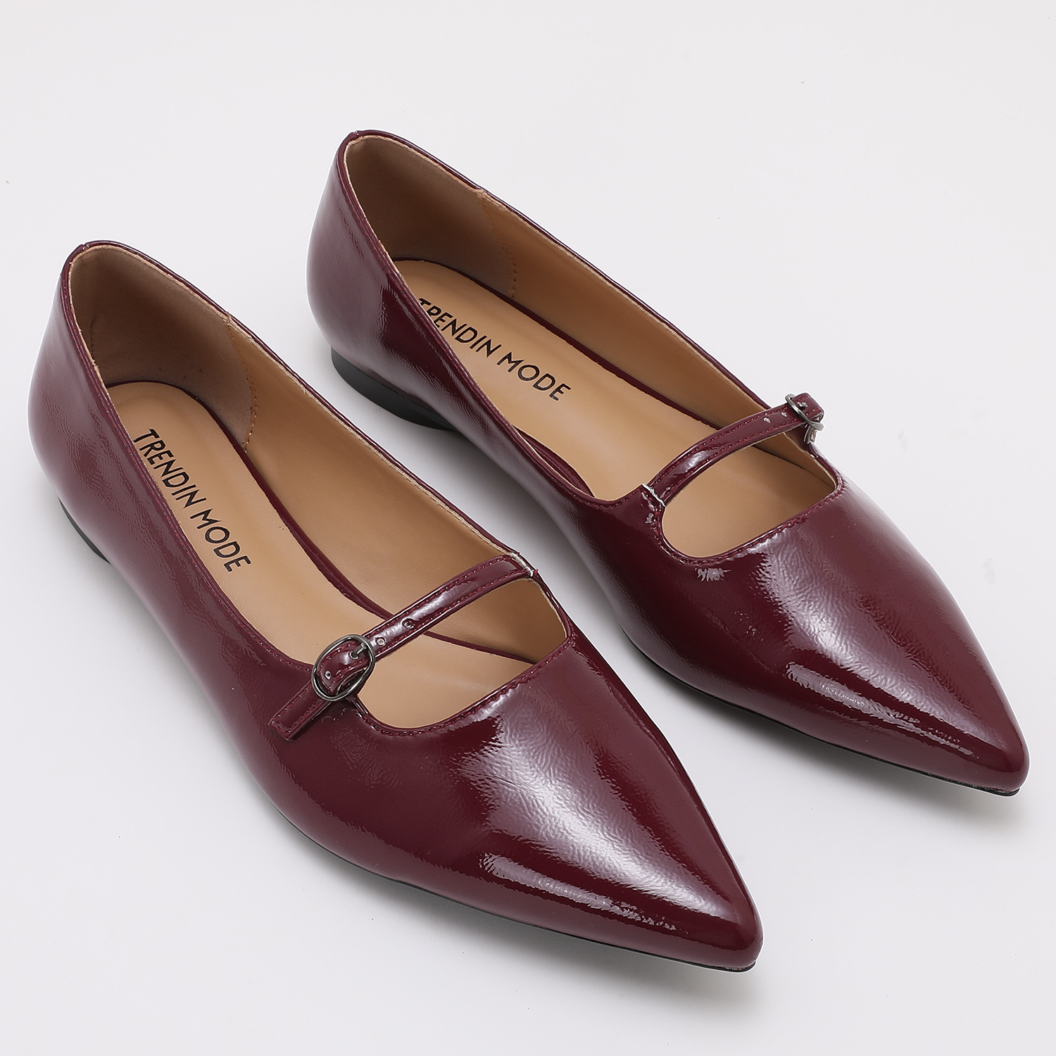 TMA05001_PATENT_WINE_6 Pointy Ballerina TMA05001 Patent Wine - Image 1