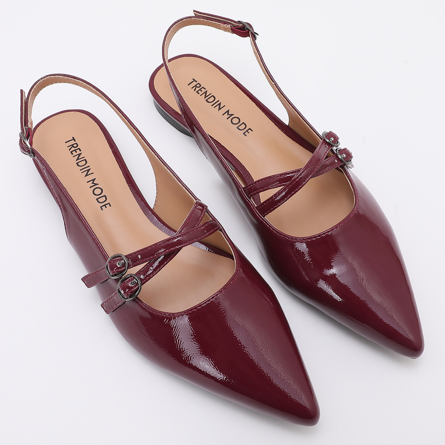 TMA05002_PATENT_WINE_6 Pointy Slingback TMA05002 Patent Wine - Image 1