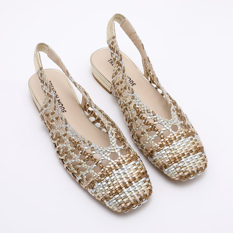 Braided Flat Sandals TMA02001 MULTI BRONZE